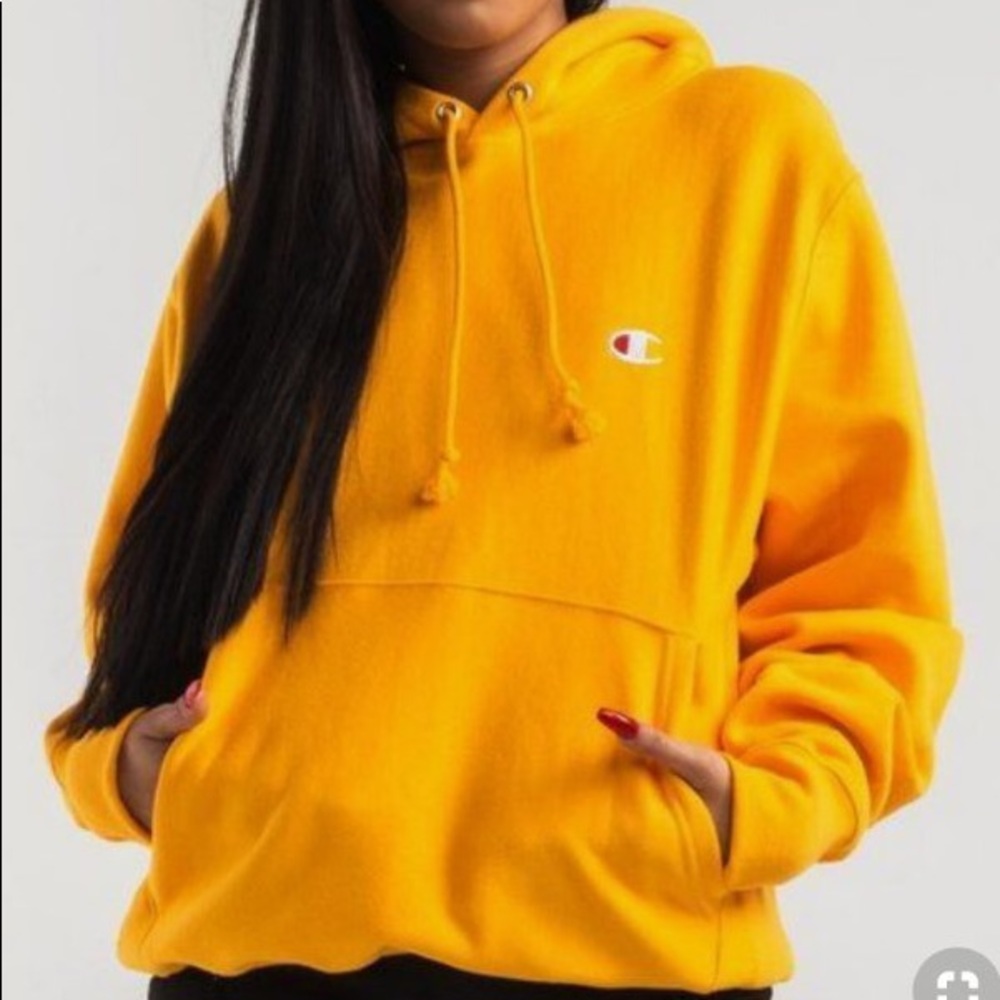 Champion reverse weave hoodie in gold